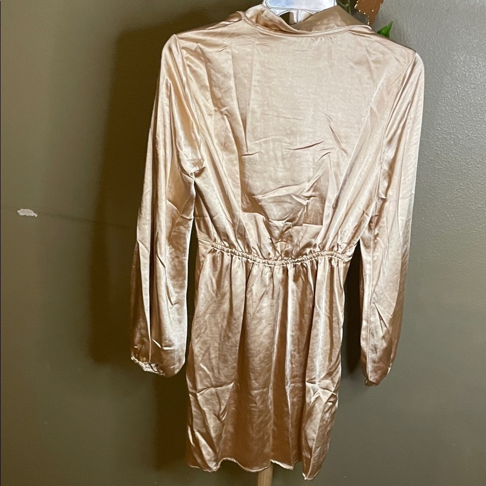 By Together Satin dress in Champagne - Picture 3 of 7